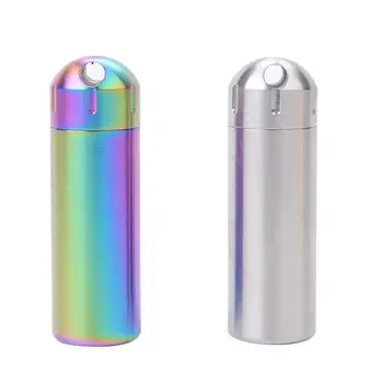 

2pcs Medicine Storage Bottle Waterproof Medicine Container Stainless Steel Medicine Bottle Portable Medicine Storage Box