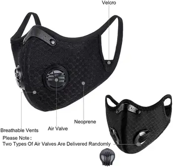 

Anti-dust Cycling Masks Black Mouth Cover Reusable Respirators With 5 Layers Active Carbon Filters Half Face Anti Dustproof Mask