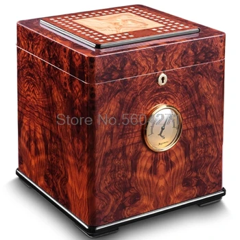 

Cigar box cedar wood piano paint large capacity cigar moisturizing alcohol box cigar smoking set moisturizing box