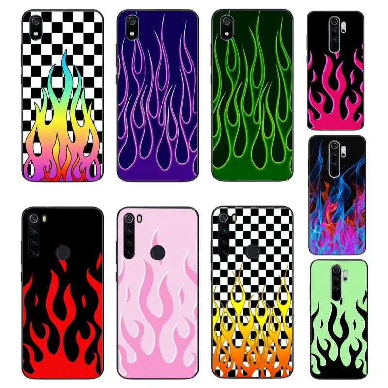 Babaite Artistic Personality Flame Soft Silicone Black Phone Case For Xiaomi Redmi Note8T 7 9 Pro 5A Redmi4X 6A 6 8 5Plus | Мобильные