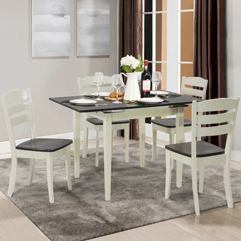 

Extending 5 Piece Wood Dining Table Set HW63959+