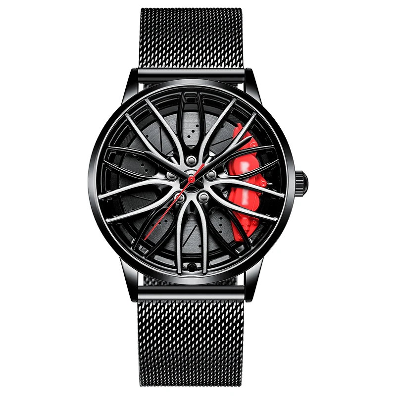 Men's Watches Waterproof Wheel Watch Car Rim Watch Quartz Men's Sports Watches For Men Clock Mens Spinning Watches 