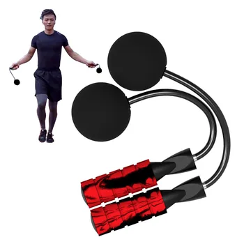 

1pair General Workouts Gym Adjustable Length Beginner Jump Rope Speed Ropeless Skipping Weight Loss Training Rubber Handle