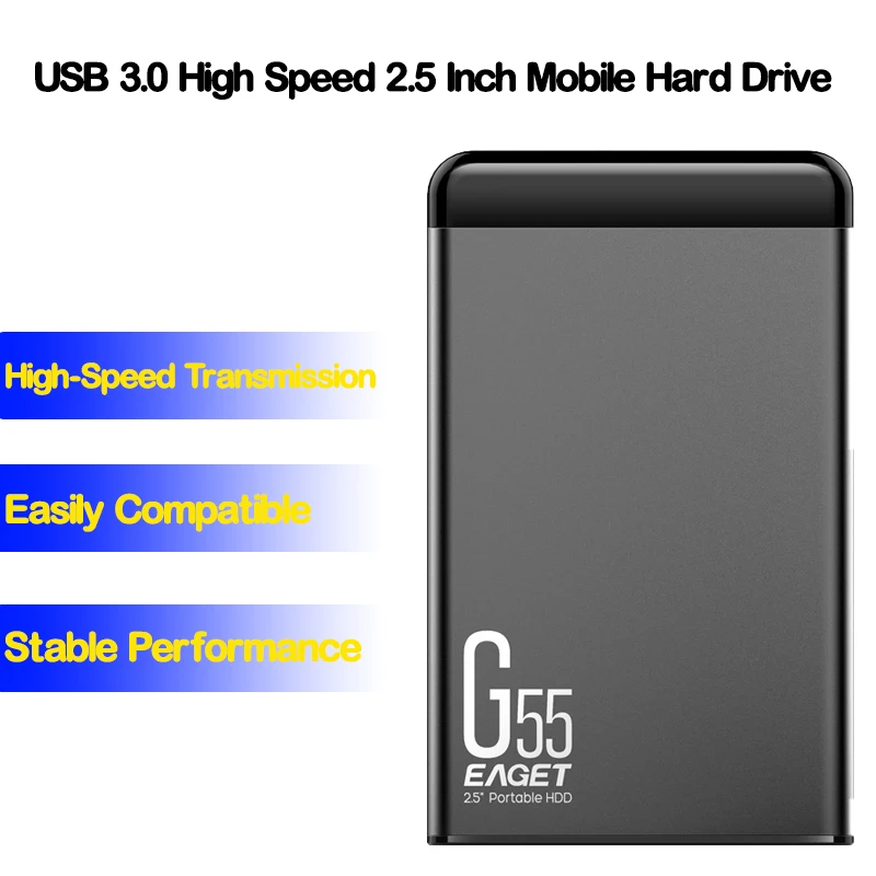 Disco Móvel de Transferência de Alta Velocidade Eaget Unidade Externa Hdd de Alta Definição Adequado para Computadores Notebook 500gb 1tb 2tb Usb 3.0 - Imagem 5