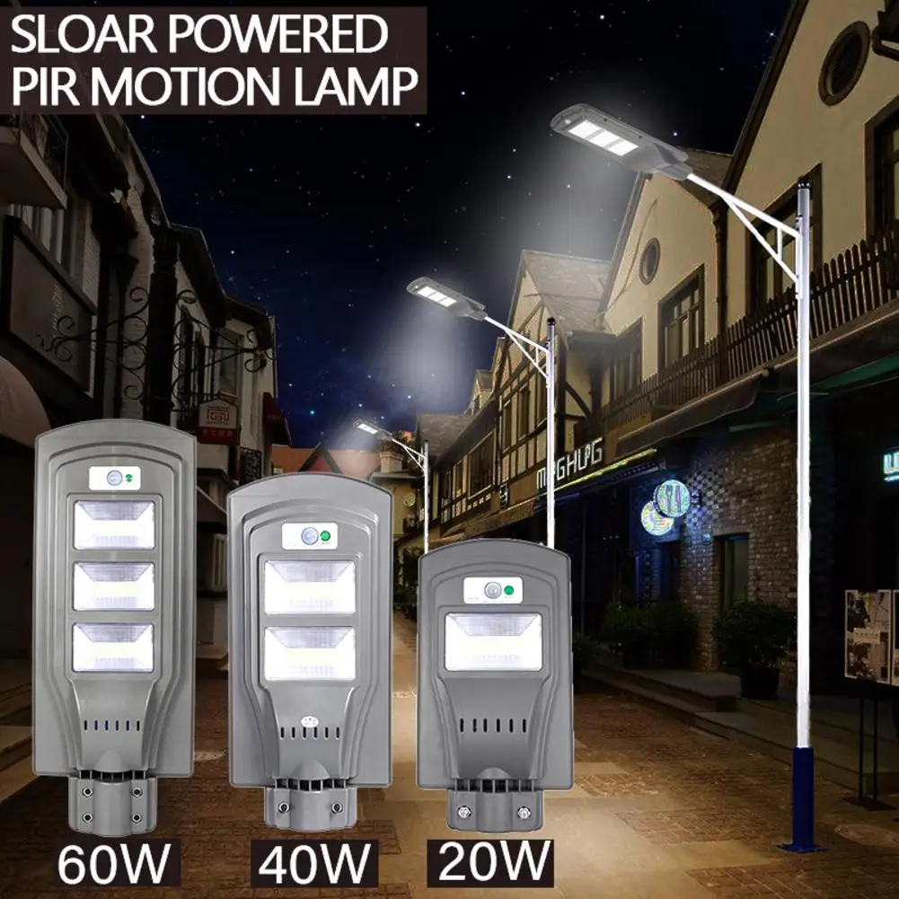60W Led Zonne-straat Licht Radar Motion Sensor Garage Licht Outdoor Waterdichte Wandlamp Voor Tuin Park Pathway 60W Led Zonne-straat Licht Radar Motion Sensor Garage Licht Outdoor Waterdichte Wandlamp Voor Tuin Park Pathway