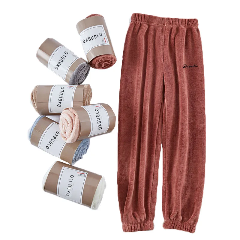 New autumn and winter fairy pants coral fleece loose casual pant