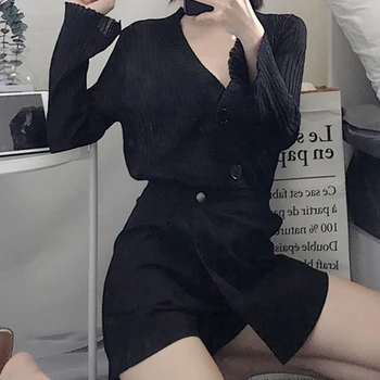 

Button Solid Beach Elastic Loose Summer Gift Charming Wide Leg High Waist Party Skirted Women Shorts Casual