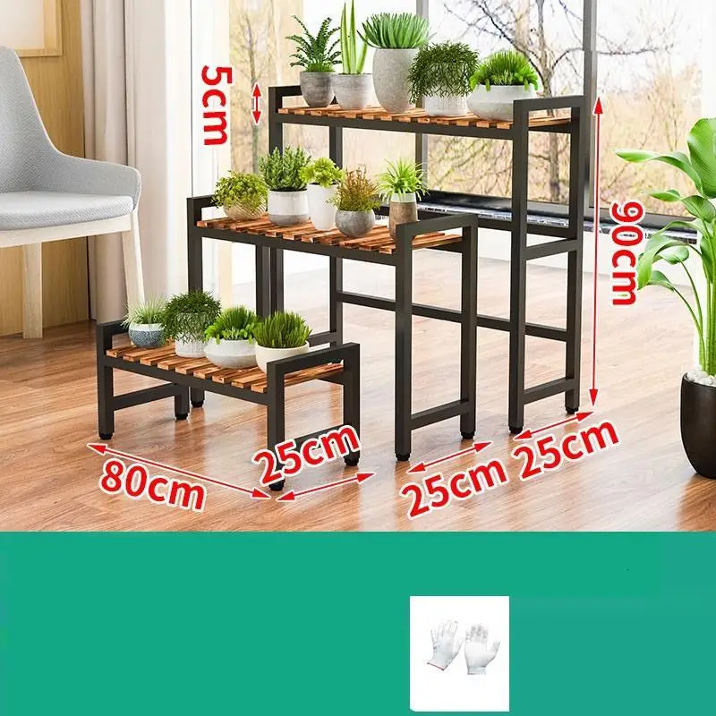 Version G Para деревянный стенд Balkon Soporte Plantas интерьер Etagere Pour Планте цветок стойки Dekoration Stojak Na Kwiaty завод полка - Цвет: Version G