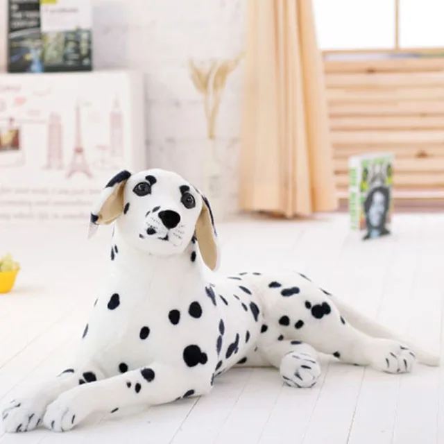 Plush Dalmatian Dog Toy Simulation Giant Dog Stuffed Animals Toy Realistic Animal Kids Toys Gift For Children Pet Shop Mascot