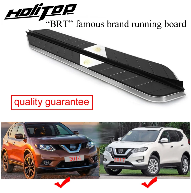 running board side step bar for Nissan 2014-2020 X-trail Rogue &quotsurpass G2&quot model from BRT brand load 400kg Thicken aluminium |