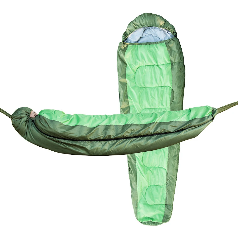 hammock and sleeping bag