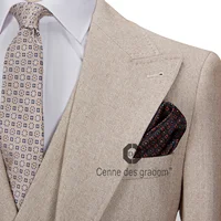 Cenne Des Graoom New Men Suits Set Tailor-Made Clothes Costume Homme Tuxedos Wedding Dress Casual Blazer Jacket Vest Pants TA-V 2