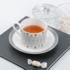 Elegant H Mark Golden Top Grade Bone China Coffee Cup European Tea Cup Set And Saucer Afternoon Tea Coffee Drinkware ► Photo 3/5