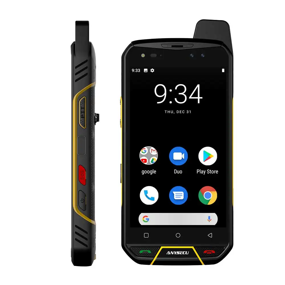 

ANYSECU LTE 4G Network Radio B9000 PLUS Android 8.0 NFC IP68 Mobile Phone UHF DMR Digital Radio 2Watts Work With Zello Real-PTT
