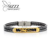 22,5 см длинный европейский и американский бутик классический gecko браслет из нержавеющей стали и браслеты для мужчин