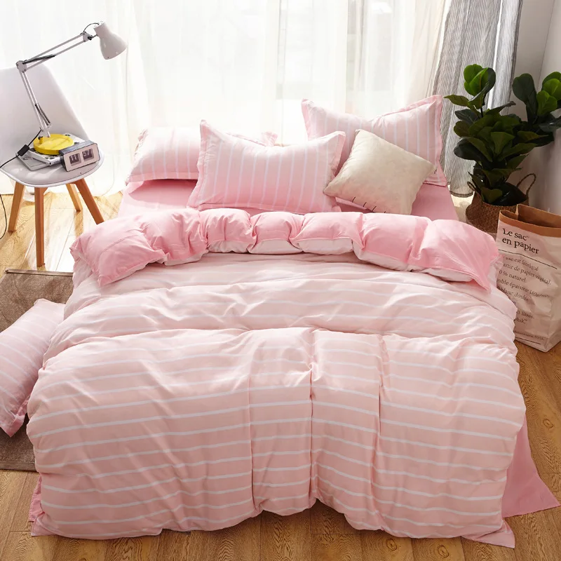 Geometric Pattern Prints Bedding Sets High Quality 4pcs King Queen Twin Bedding Set Duvet Cover Bed Sheet Pillowcases Full Sizes