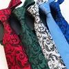 8cm luxe cravates cadeau pour hommes Phoenix fleur florale Jacquard tissé cravate rouge noir bleu vert gris violet robe formelle cravate ► Photo 2/6