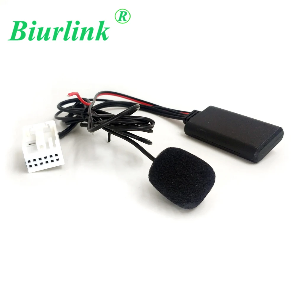 

Biurlink 12Pin Hands Free Car CD Changer Wireless Bluetooth Module Audio Aux Adapter Cable for Volkswagen RCD210 RCD310 RCD510