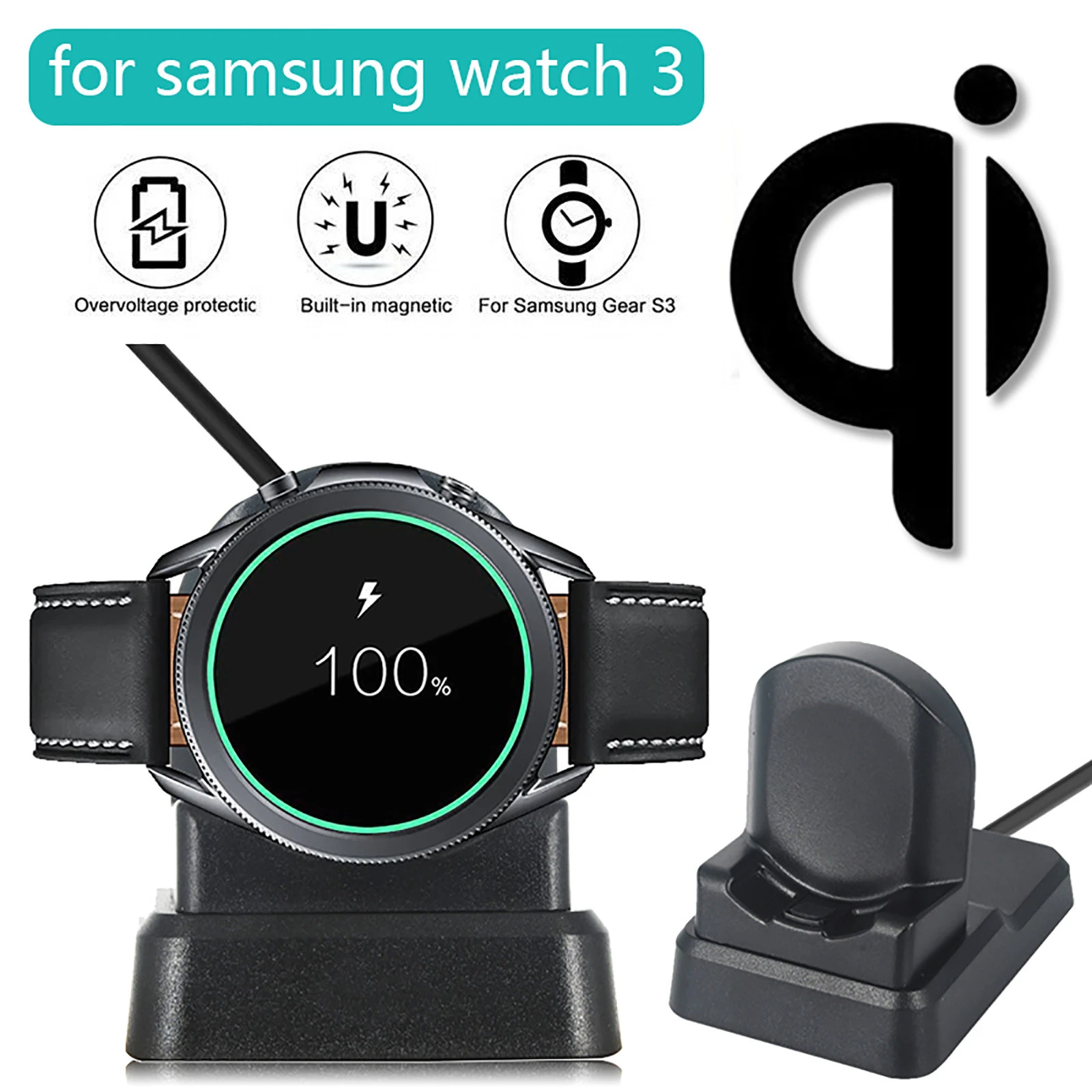 For Samsung Watch 3 Wireless Charger Smart Watch Charging Dock With Usb Cable Charging Base For Samsung Watch 46 42mm Gear Mobile Phone Chargers Aliexpress