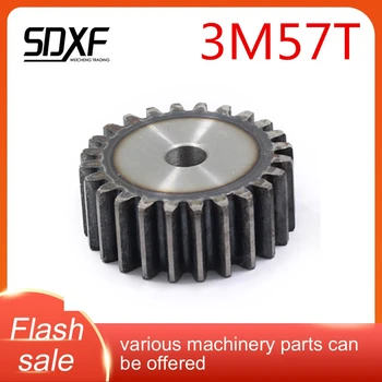 

One piece of 3M, plane gear 45# steel, 57T, machining holes need to be machined by yourself