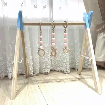 

Baby Wooden Beads Animal Teether Ring Chain for Infant Nursing Teething Tooth Training Accessories Newborn Baby Care