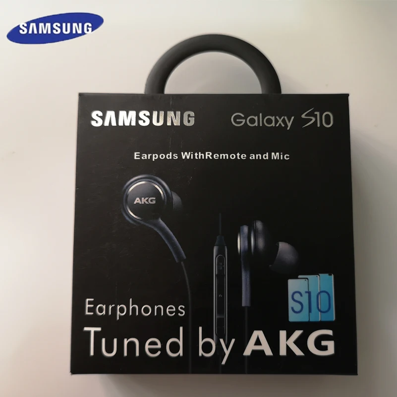 20 шт samsung AKG наушники EO-IG955 3,5 мм наушники-вкладыши с микрофоном Проводная гарнитура для смартфонов samsung Galaxy S10 S9 S8 S7 S6 S10 Plus