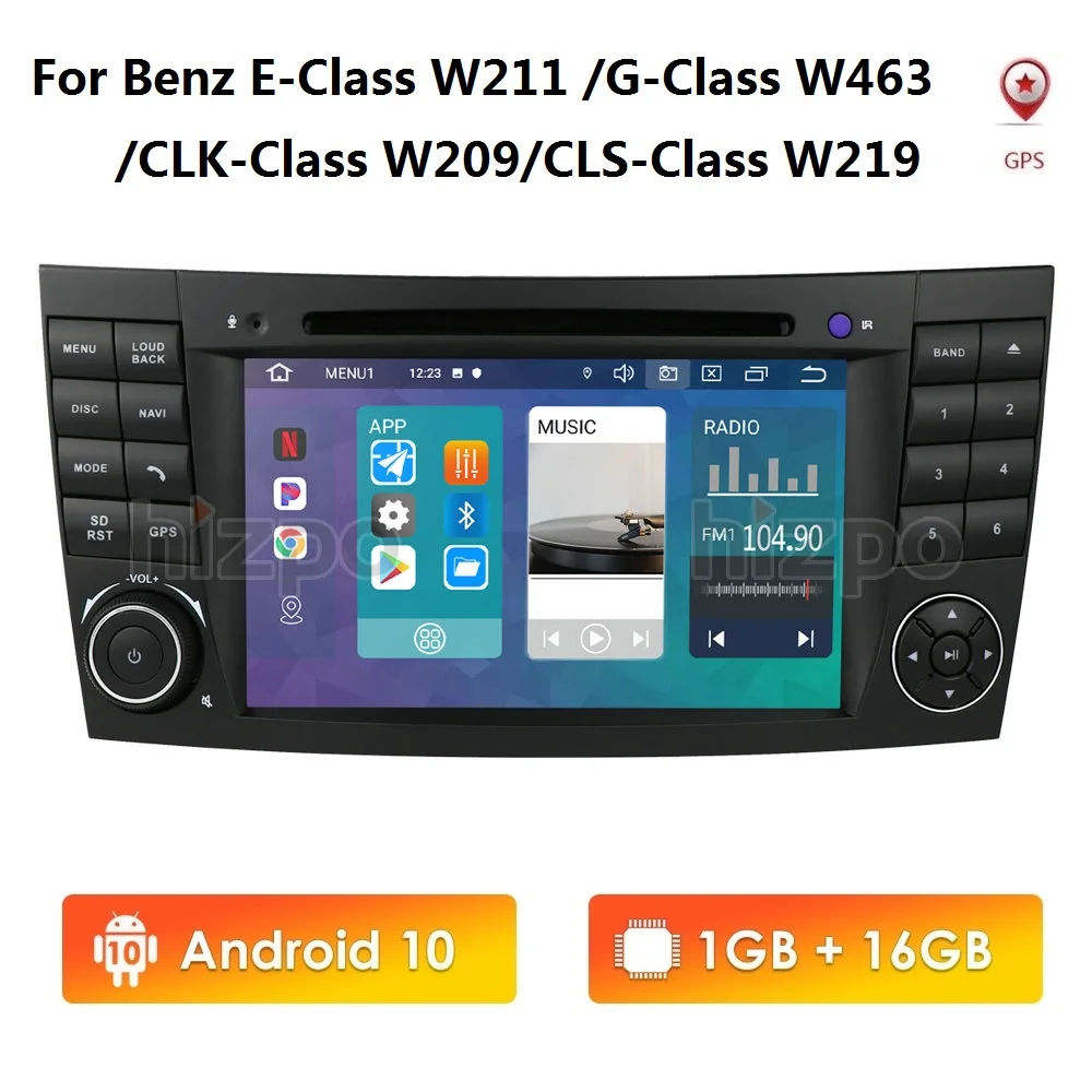 7 дюймов IPS Android 10 2 Din автомобильный DVD плеер GPS навигации стерео для Mercedes Benz G/E Class W211