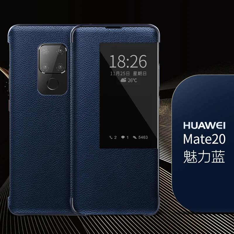 Крышка смартфона для huawei mate 20 Pro из натуральной кожи воловья кожа флип чехол для huawei mate 20 авто спящий Пробуждение