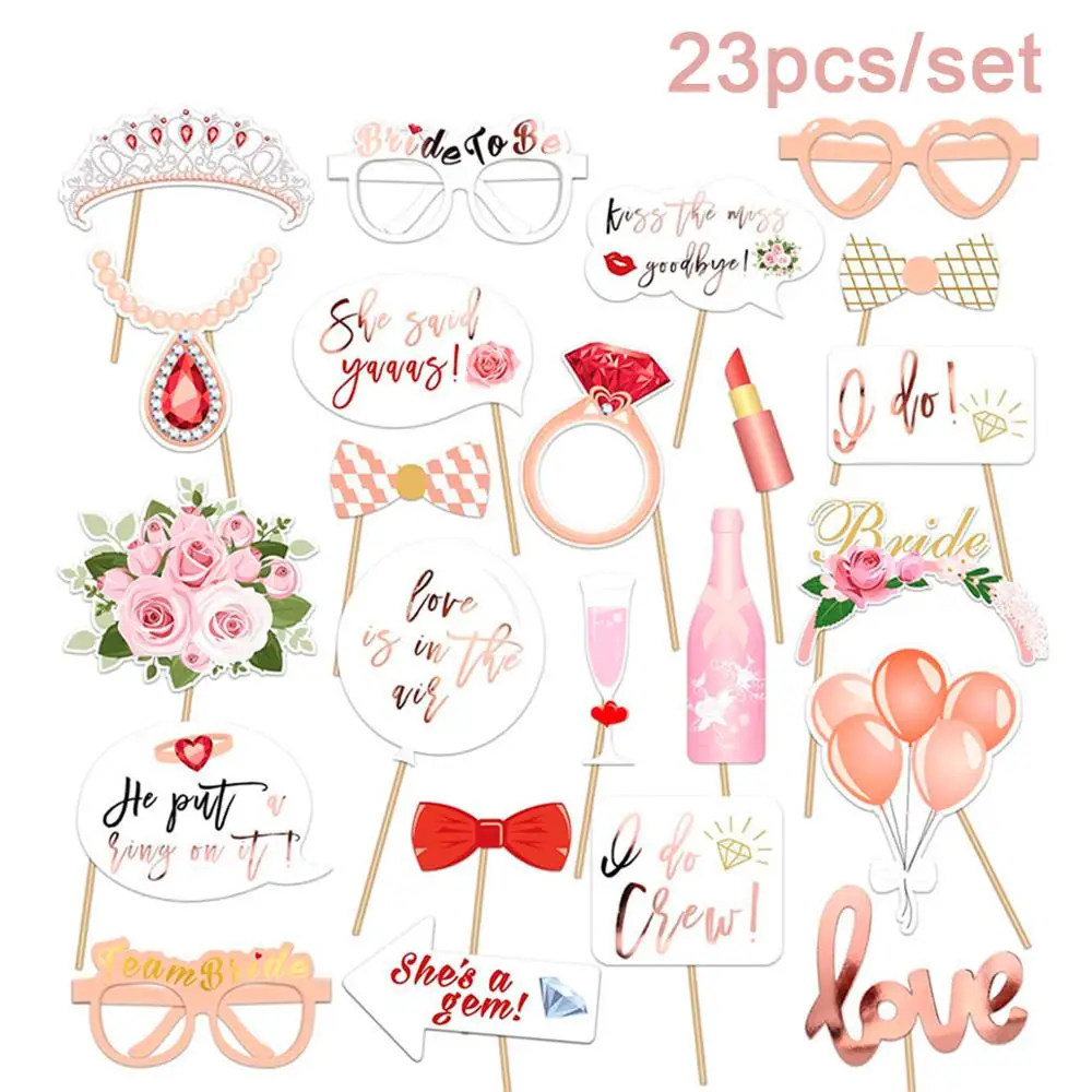Accesorios para Sesión de boda, accesorios para despedida de soltera, 23 Uds.