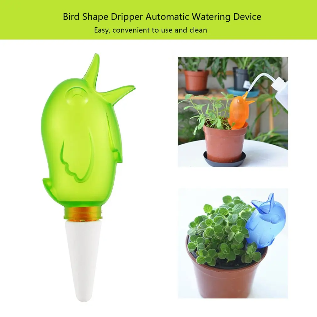 В форме милой птички капельница автоматическое устройство орошения воды Seepage устройство комнатное растение само-Капельное оросительное устройство