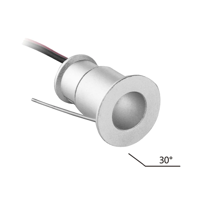 1 Вт DC12V Epistar Светодиодный светильник с чипами, встраиваемый вниз, панель, светильник IP65, водонепроницаемый, для ванной, торгового центра, заднего двора, лампа - Испускаемый цвет: 30 Degree