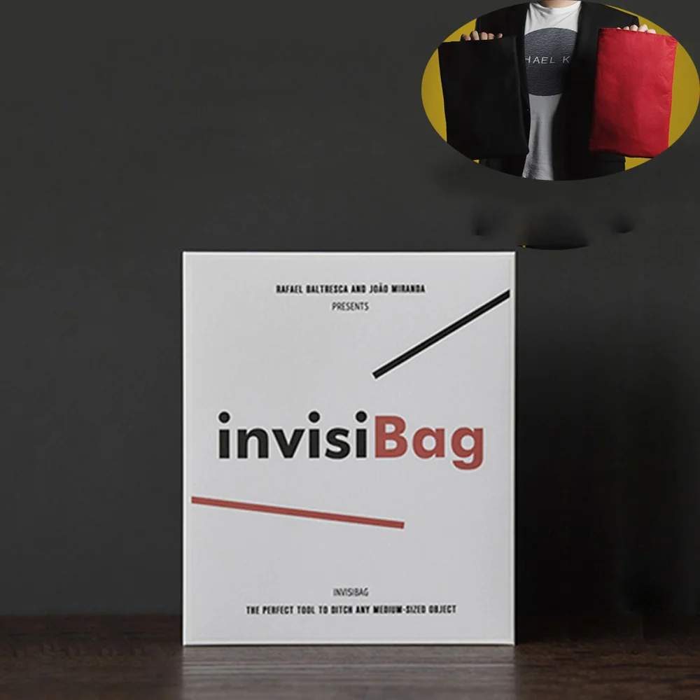 Invisibag (Black/Red Available) Magic Tricks Stage Close Up Magia Object Appear Vanish From Magie Bag Illusions Gimmick Props magic streamer lightning clip magic tircks item flashing clip out of object painting close up actual combat magic props