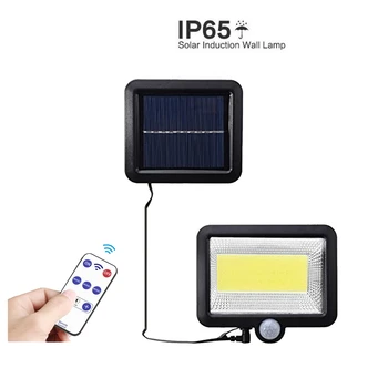 

100 LED solar Ligh Power PIR Motion Sensor Wall Light Waterproof IP65 Outdoor Security Lamp Garden Street Light seperable 5M cab