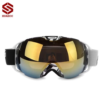 

Adult Ski Goggles PC Anti-scratche UV400 Motorcycle Glasses Double Lens 3 Layer Foam Anti-fog Sport Snowboard Eyewear