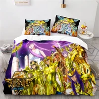 3D Saint Seiya Pattern Duvet Cover Set with Pillowcase New Bedding Set Single Double Twin Full Queen King Size for Bedroom Decor 2