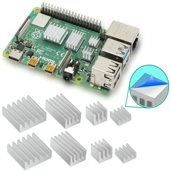 

iUniker Raspberry Pi 4b Aluminum Heatsink with 3M 8810 Thermal Tape for Raspberry Pi 4 Model B - Silver