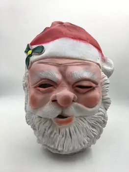 

Funny Soft Latex The Santa Claus Mask Wig Beard Costume Christmas Party Cosplay Old Man Mask Holiday Toys Supply