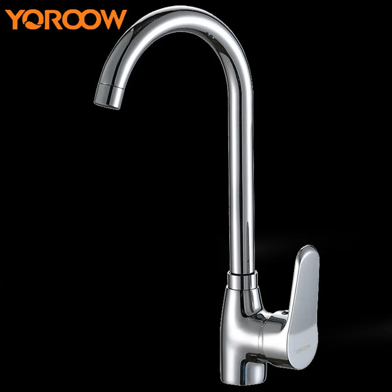 

Copper Kitchen Waterfall Faucet Swivel Tap New Mixer Brush Chrome Finish Water Single Deck Mounted Tub Faucets ALH0010 1