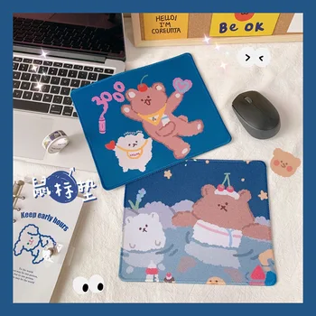 

Girl heart mouse pad bear small cute ins wind female portable notebook pad custom mini mouse pad