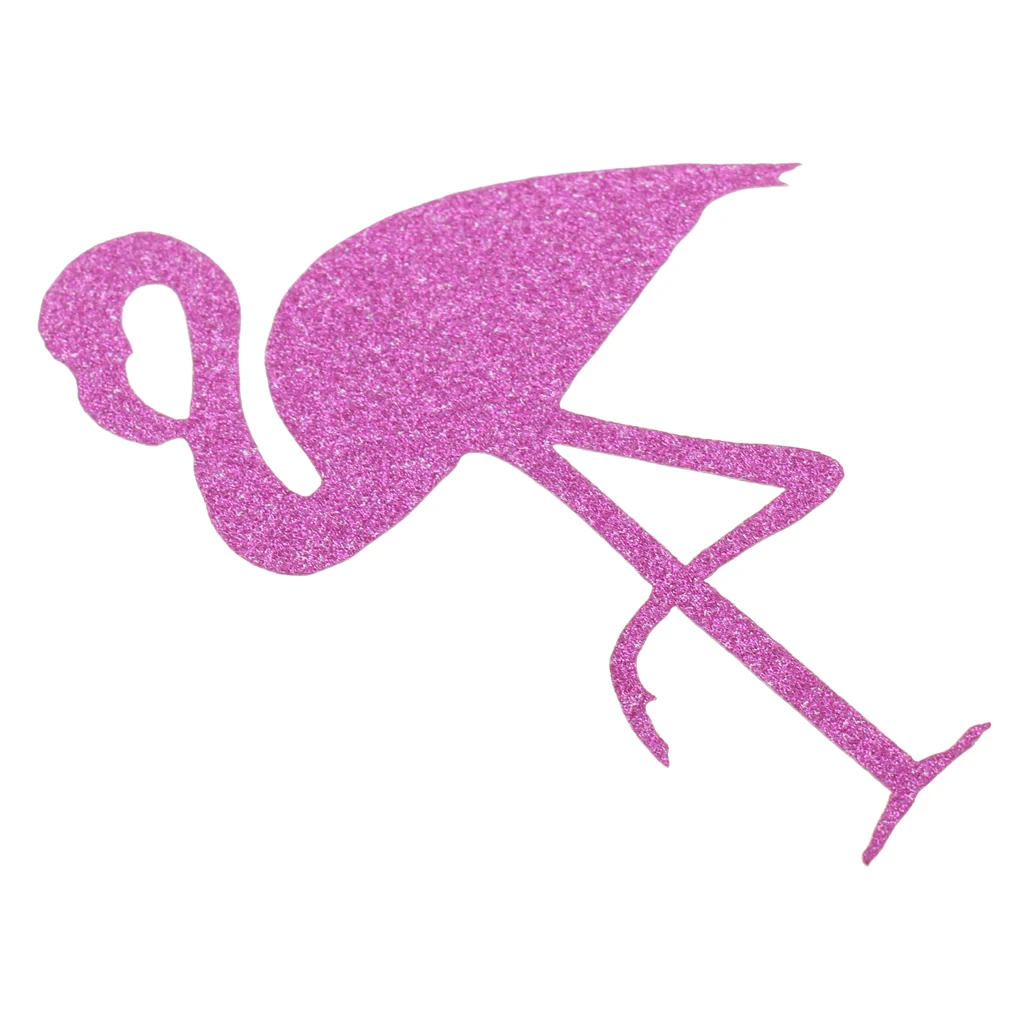 12-Pack Paper Flamingo Stickers Decals for Glass Cups Water Bottles Labeling Decorations