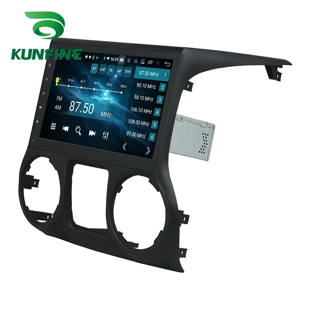 Android 9,0, Восьмиядерный, 4 Гб ОЗУ, 64 Гб ПЗУ, автомобильный DVD, gps, мультимедийный плеер, стерео, без Дека, для JEEP Wrangler, радио, wifi