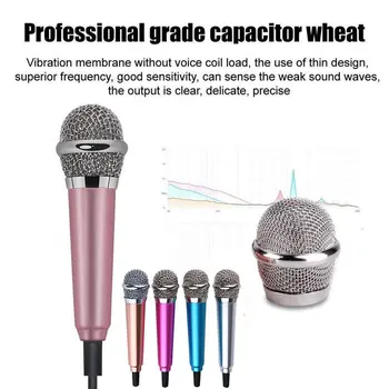 

Mobile Phone Microphone 3.5mm Jack Plug Mini Condenser With Studio Voice Sing Professional Microphone With Earphone