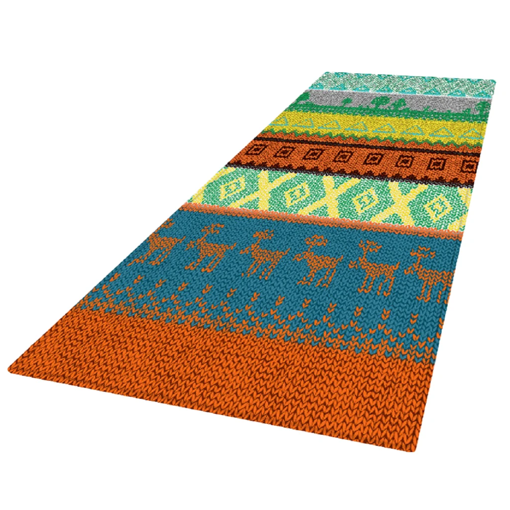 Non-Skid Hallway Runner Rug 3D Photo Printed Bedside Floor Carpet Door Mat 