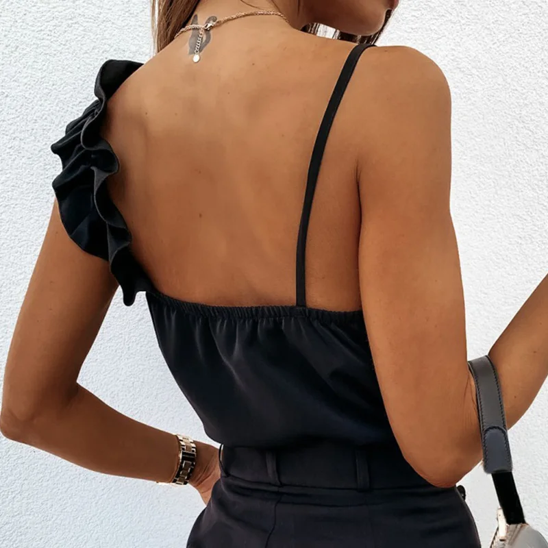 รูปสินค้า เสื้อเซ็กซี่ V-Neck Ruffle Backless