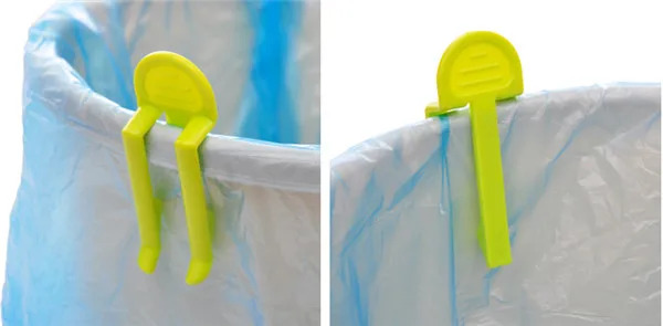 Garbage Bag Clip Candy Color Plastic anti-drop Waste Bin Bag Clip Kitchen Household Tool Trash Clip holder-1PC