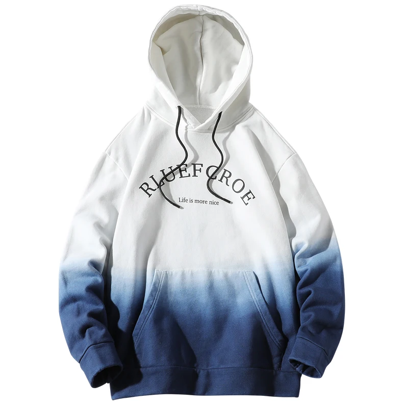 

2020 Autumn Gradient Sweatshirts Men's Hooded Trend All-match Loose Sports Casual Hoodies Men's Popular Brand