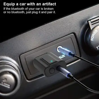 

2 in 1 Bluetooth 5.0 Transmitter Receiver TV PC Car Audio 3.5mm Speaker Adapter/Headphones Stereo Car/Home Music Device Hif L9A4