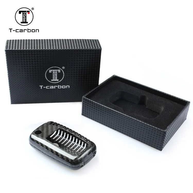 carbon fiber black T-carbon чехол для ключей автомобиля из настоящего углеродного волокна для Фольксваген Гольф Бора Джетта поло ПАССАТ Авто Стайлинг 3 кнопки защитный чехол для ключей - Название цвета: carbon fiber black