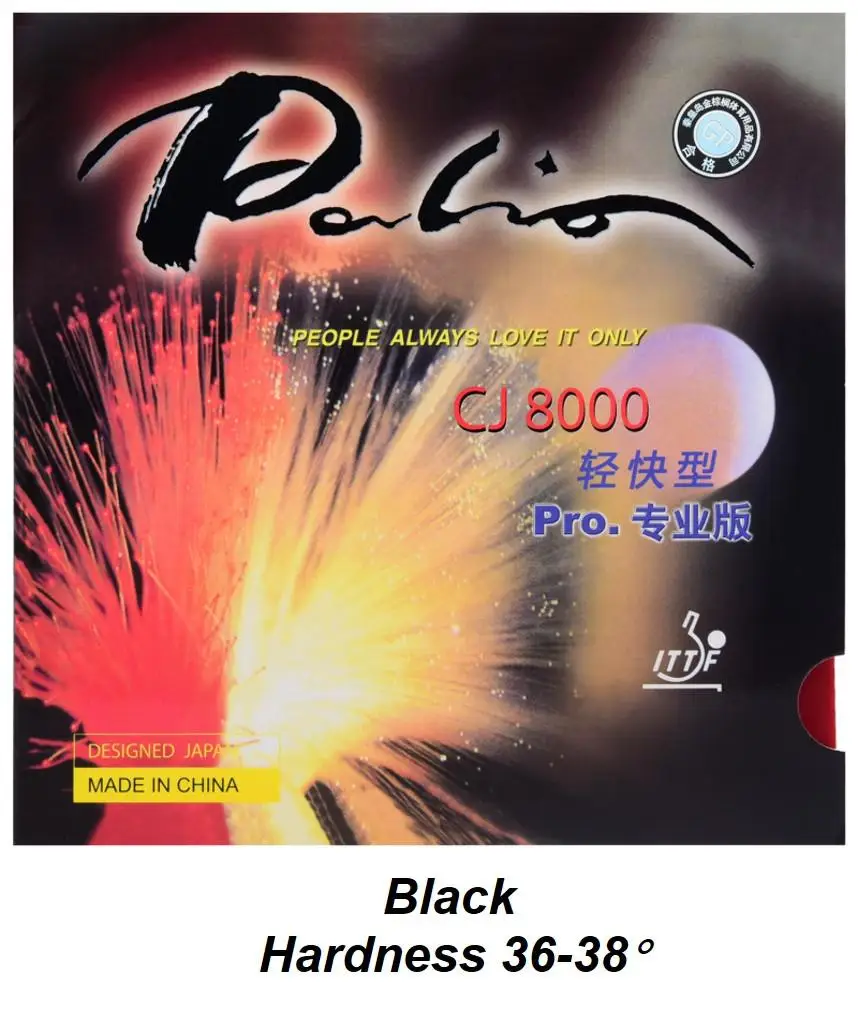 Palio Pro Cj8000 Pips-in настольный теннис пинг-понг резина с голубой губкой - Цвет: black