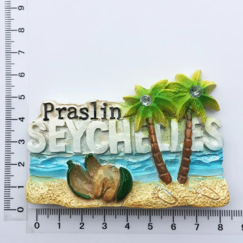 Calamita da frigo con bandiera delle Seychelles - Italia